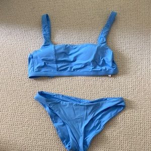 Becca by Rebecca Virtue Bralette bikini top and Ruched hipster bikini bottoms